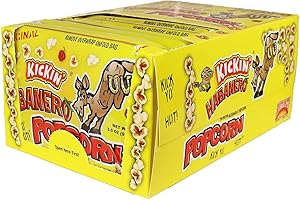 ASS KICKIN' KICKIN' Bolsas de palomitas de maíz para microondas Habanero, paquete de 12, regalo gourmet de palomitas de maíz picantes