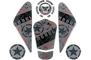 JAYWIS Cruiser-Stil Motorräder Zubehör Aufkleber Gas Kraftstofftank Kit Aufkleber für Honda Rebel cm CMX 500 300 1100 Kratzer auf den Tankpads