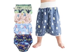 DUDUFUN 6/8-Pack Baby Toddler Potty Tracksuit Pants Trainer Pants for Boys and Girls 2-6 Years