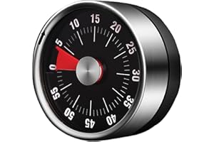 Youery Zegar kuchenny, magnetyczny timer wizualny ze stali nierdzewnej, zegar do jajek mechaniczny, 60 minut kuchnia timing Tool z głośnym budzikiem, do gotowania, nauki pieczenia