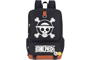 Roffatide Anime One Piece Mochila Luminosa Bolsa de Libros Bolsa de Escuela para Computadora Portátil