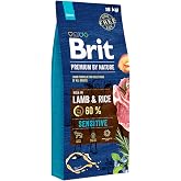 Brit Premium By Nature Kuru K&ouml;pek Maması, Kuzu Eti ve Pirin&ccedil;li, Yetişkin, Her Boydan Cinsler İ&ccedil;in, Y&uuml;ksek Sindirilebilir Prot