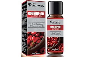 Kanzy Aceite de Rosa Mosqueta 10ml – Aceite Prensado en Frío y Ligero para Piel, Cabello, Uñas y Cuerpo