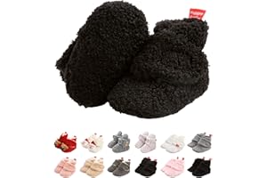 EDOTON Infant Boys Girls Warm Booties Winter White Cute Soft Cotton Unisex Baby Shoes First Birthday