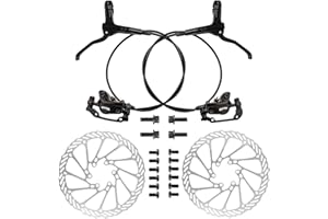SMGBWAY Freno a Disco Idraulici per Bicicletta, Set di Freni a Disco per Bicicletta Anteriore e Posteriore, kit freni a disco mtb con Freno Idraulico in Lega di Alluminio con Dischi Freno a Disco da 160 mm