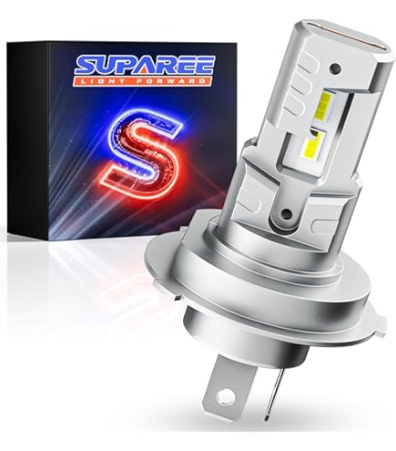 NATGIC H4 9003 HB2 Motorfiets LED Koplampen Hi/Lo Beam Super Heldere Verbeterde CSP Chips 1:1 All In One Conversie Kit 1750 LM 18W 6500K - Xenon Wit (1-Pack