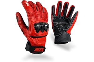 TLA TROOPS LEGEND RACING APPAREL TLA NOX Gants Moto en Cuir homologués CE | Gants Moto Homme 4 Saisons | Gants Moto et Scooter Unisexe Homme/Femme