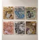 Pastel Yazı Scrapbook Sticker Seti 6 Farklı Tema | 25 Adet Her Pakette, Karışık Renkler