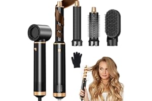 JINYAWA 5 in 1 Spazzola Asciugacapelli, Arricciacapelli Ad Aria, Spazzola Lisciante Per Capelli, Spazzola Elettrica Per Capelli, Spazzola Phon, Spazzola Ad Aria Calda Per Capelli, Styler Capelli