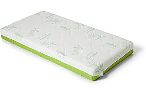 IDELIO Materasso Lettino Culla Fibra Naturale di Bambù BIO, Bambino Neonato cm60x125 H14 Antiacaro Antisoffoco Certificato EN16890:2017 FIBERFORM™ OEKO-TEX® Struttura Altamente Traspirante Tessuto 3D