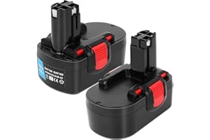 AKKOPOWER PSR18 Battery 18V 4500mAh Ni-MH Replacement Battery for Bosch 18V Battery PSR18 GSR18 BAT038 BAT025 BAT180 BAT041 BAT040 2607335536 2607335535 2607335277 Replace Battery for Bosch 18V Batteries(2Pack)