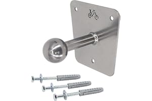 PREMIUM X PremiumX Soporte de pared para portabicicletas cabeza de bola Portabicicletas trasero Soporte de pared incluido montaje Espigas de marca Fischer, a randela y tornillos