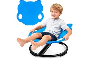 OLUPP Spinning Chair for Autistic Kids,Sensory Toys for Kids with Autism,Training Body Coordination and Balance,Upgraded Owl Swivel Shape Sit and Spin Sensory Toys Indoor Outdoor (Sky Blue)