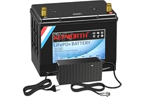TCBWORTH 24V 40AH ​​LiFePO4 Batterie Grade A Zellen mit BMS Deep Cycle 10000+ Mal, geeignet für Solar, Wohnmobil, Anhänger, Trolling-Motor, Boot, Standserie und Parallel