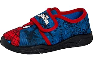 Marvel Spiderman Boys Slippers For Kids Easy Fasten Slipper Booties House Shoes Mules