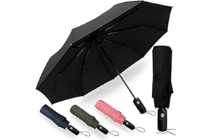drytogo Regenschirm sturmfest I 3 Größen Ø 95cm, Ø 100cm, Ø 105cm I Taschenschirm leicht I Regenschirm klein für Reise und Alltag I Taschenschirm automatik auf und zu I Für Damen und Herren I