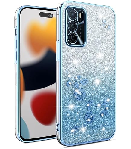 ILING Liquido Silicone Cover per OPPO A16 / OPPO A16s / OPPO A54s, Elegante Floreale e Simpatico Animato Motivo Ragazze Custodia, Ultrasottile Morbido TPU Bumper Antiurto Matte Case (Nero Q07