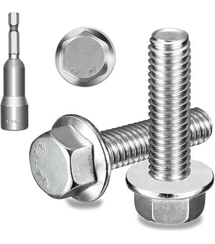 Kit d'assortiment de boulons hexagonaux en acier au carbone de niveau 10,9, 35 pièces, boulons à bride M6, noir pour connexion