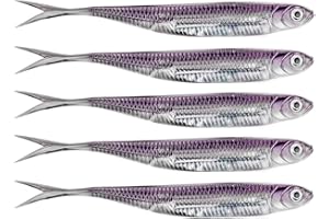 QualyQualy Esche Artificiali Silicone di Pesca, Esca Gomma di Pesca, Siliconici Spinning Esche di Pesca per Trota, spigola（10cm - 5 pezzi/8cm - 6 pezzi）