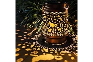 YEVHENIY Solar Lanterns Outdoor Waterproof Watering Can Lights, Garden Decor Metal High Brightness LED Light, Solar Hanging Lantern for Garden, Yard, Patio, Lawn (Cat)