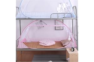 LIXIAOLIANSD Tente Moustiquaire Lit 1 Place, Tente Moustiquaire Pop Up, Grand Espace sans Installation, Adapté pour Dortoir éTudiant, Lit Simple (Color : Pink, Size : 190 * 90 * 100(cm))