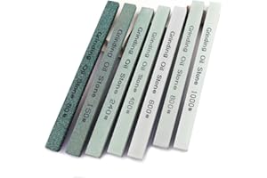 CBRIGHT Set di pietre per affilare, 7pcs coltello Whetstone Set - 80# 150# 240# 400# 600# 800# 1000# (5.9x0.47x0.24Inch)