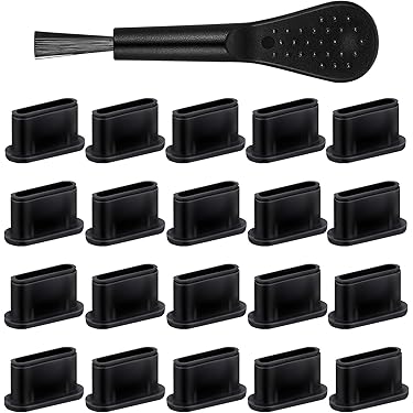 BelleVive 6-Delige Set Vlinder Stofplug Hangers, Compatibel met iPhone 16, Kindle Paperwhite 2021, Type-C/USB-C Stofplug, Siliconen Type-C Stofbeschermers, Telefoon Stofbescherming