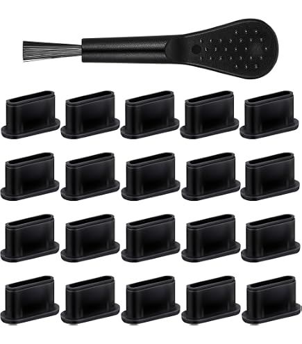 Kit Anti-Poussière 34 Pièces - Cache USB-C, Haut-Parleur, Nettoyage - Silicone Imperméable - Pour Smartphones - 2