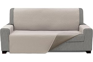 FAVERTI® Cubre Sofá Acolchado 3 Plazas - 170 cm (Asiento) | Modelo REQUENA | Beige-Crudo Reversible | Protector Compatible con Sofás Relax y Orejero | Loneta Lavable | Fabricado en España