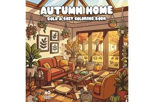 Autumn Home Coloring Book: A Cozy Fall Coloring Book with Warm Interiors, Seasonal Decor & Relaxing Everyday Scenes