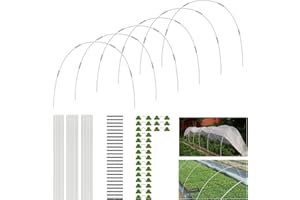 BEFUN 30PCS Greenhouse Hoops for Raised Beds 17 In Detachable Fiberglass Support Hoops Frame Grow Tunnel Garden Hoops for Garden Netting Raised Bed Plant Shade Cloth Row Cover, DIY Plant Support