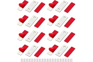 RAVINTE Magnet Schranktür, 8 Stück Ultra Dünne Türmagnet, Edelstahl Magneten für Schränke, Selbstklebender Magnetverschluss für Küchenschränke, Schubladen und Kleiderschränke, Silber
