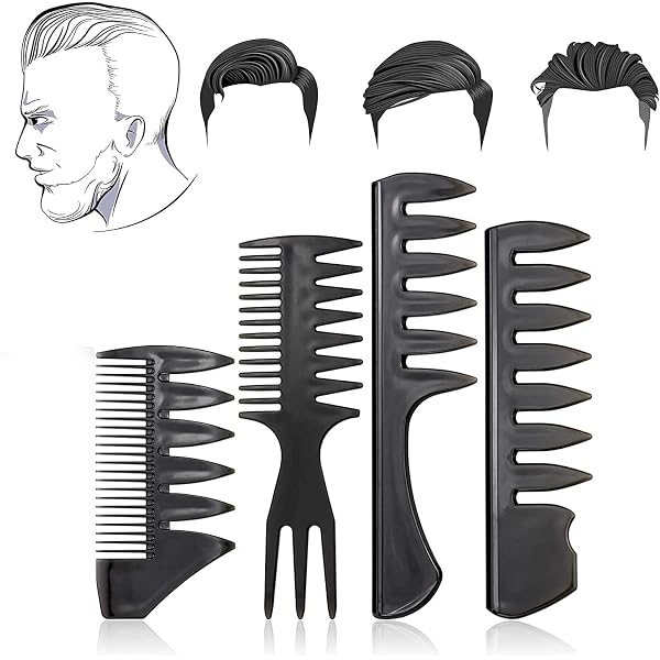 YANINEE 7-teiliges Friseur-Styling-Set Für Männer – Kämme Und Bürsten Zum Föhnen, Glätten & Frisieren