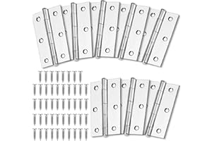 XIONGHONGLONG 8 Pz Cerniera a Vite in Acciaio Inossidabile, 75mm x 50mm, Pieghevoli per Legno e Nautica