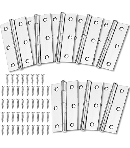 Charnières De Porte KeyMet 16 Mm - Acier Zingué Blanc - 3D Bush - Lot De 1