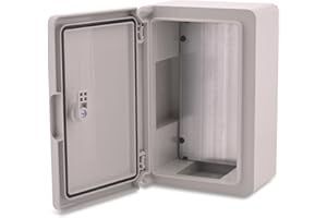 BOXEXPERT Custodia in plastica ABS, IP65, custodia a parete, custodia vuota, 300x200x130mm, grigio, custodia serie Fleet