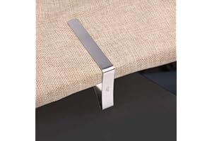 WEIYIROTY 4Pcs Table Cloth Cover Clips Stainless Steel Table Cloth Clamps Large Tablecloth Clips for Tables with A Thickness of Less Than 6Cm.