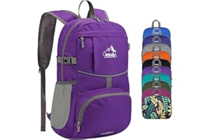 Waterfly Foldable Lightweight Hiking Backpack: 25L Ultralight Packable Rucksack Outdoor Daypack for Women Men Travel Sports Walking Camping