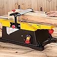 QJJML 6 inch Electric Wood Planer,1800W Heavy Duty Benchtop Planer Precise Cutterhead 12000rpm,Large Aluminum Work Table for Woodworking
