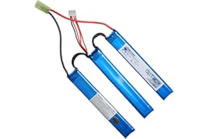 OpTacs Airsoft Batterie LIPO 1300mAh 11.1V 25C 3 Ways Split Compatible Mini Tamiya