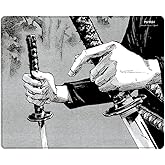 Porge Musashi Series Esport Mouse Pad 480x400-500x500 XXL Mouse Pad (Katanas, 480x400x4 mm - Speed)