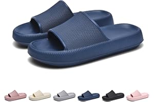 GemChve Hausschuhe Herren,Badelatschen Herren,Sandalen Damen, Weich Rutschfest Sandalen Damen Sommer Pantoletten Geeignet Familie Garten Schwimmbad Strand