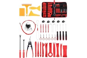 UNIDEAL 53 Outils De DéMontage De Garnitures Trousse, Installation Garniture Intérieure Outils avec unité de Plomb et raclette pour Film de Lavage de Voiture pour Porte Panneau Tableau de Bord