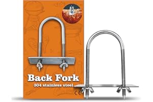 HDWYSY Rotisserie Gabel U-Bolzen 304 Edelstahl 2 Stück für Rotisserie Grill, 14 cm langes Fleischfachzubehör, 6,9 cm breite Spießstange, Drehspieß-Teile für ganze Grillschwein, Schwein