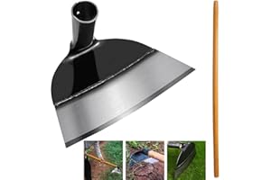 WY8 Heavy-Duty Garden Hoe Steel Hoe Head with 1.2m Handle, Durable Weeding, Digging & Cultivating Tool for Gardening, Farming, Landscaping & Soil Preparation, Strong & Rust-Resistant (26cm)