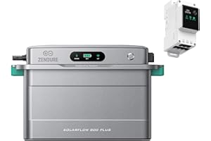 Zendure SolarFlow 800 Plus - Centrale Balcon 1920Wh, Onduleur de Balcon 800W, 1500W Entrée Solaire, Batterie LFP 48V Extensible 11.52kWh, Gestionnaire IA ZENKI, Plug & Play, IP65 (SF800 Plus+ 3CT)