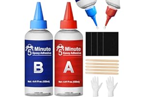 WAN2TLK Colla Epossidica Bicomponente, 250 ml Mix 5 Minuti, Trasparente, Adesivo Multiuso Multimateriale, Colla Bicomponente per Plastica, Ceramica, Porcellana, Vetro, Legno