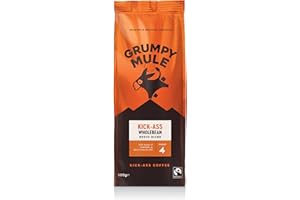 Grumpy Mule Kick-Ass House Blend Whole Coffee Beans with notes of Caramel and Milk Chocolate 500 g