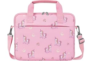 Dadanism Custodia per Tablet per Bambini, Borsa per Tablet da 12.5 inch, Borsetta per Tablet con Manico e Tracolla per Fire HD 10 Kids/Fire HD 10 Kids PRO 13th/11th Gen 2023/2021, Unicorno Rosa