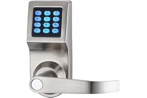 HAIFUAN D6300 Bluetooth Digital Door Lock, Satin Nickel,Open by Card,Code,Key& APP, Compatible with Alexa via Gateway (HFAD6300B-R)